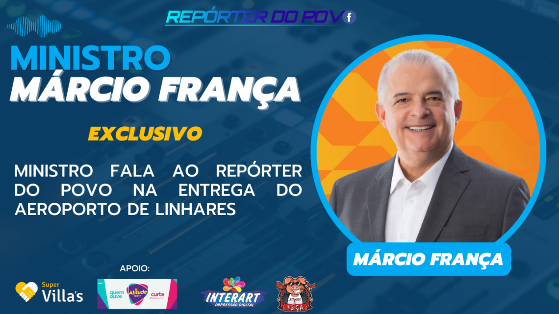 Com exclusividade o ministro Márcio França fala com o repórter do povo na entrega do aeroporto.