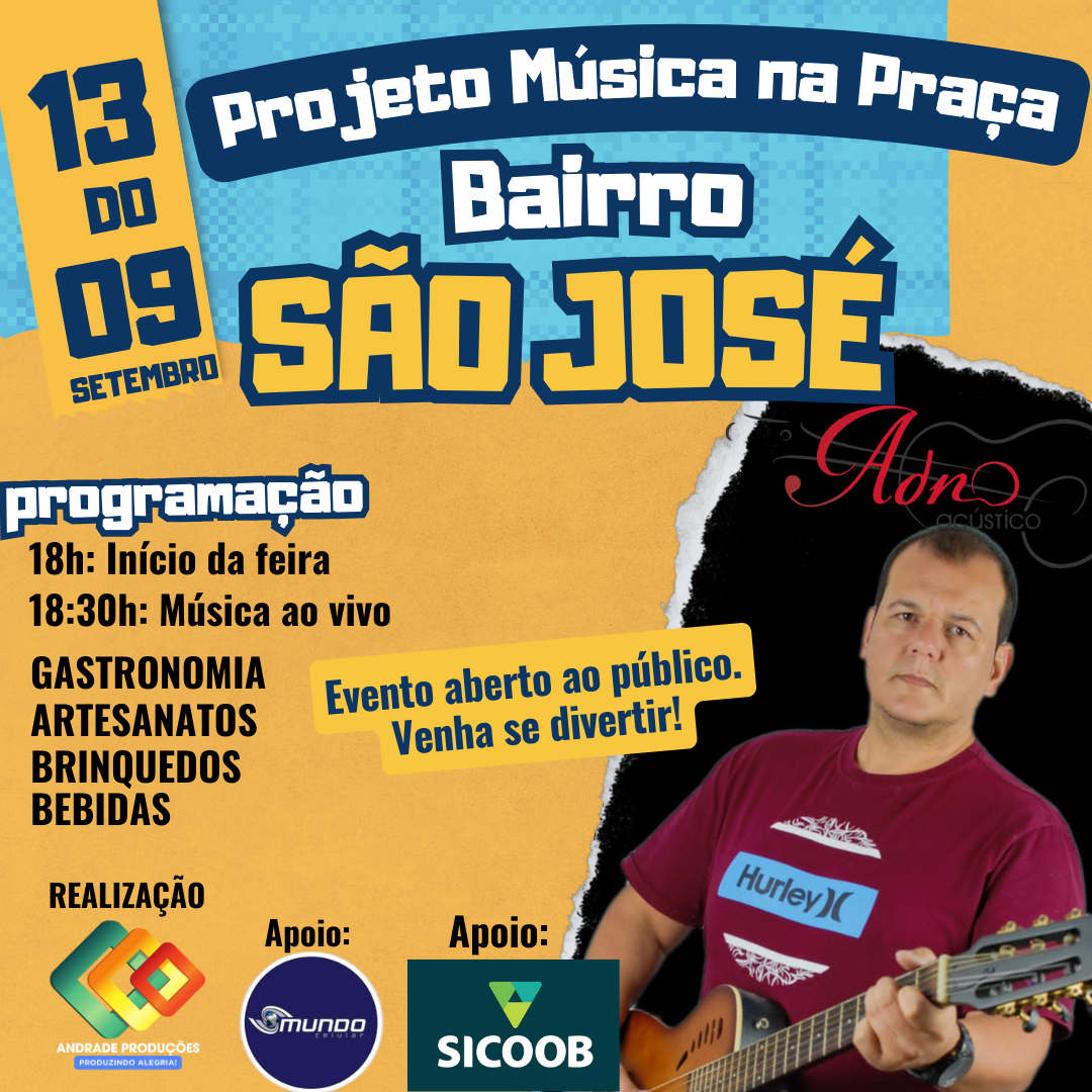 O projeto Cultural Música na Praça foi um sucesso na praça do bairro São José