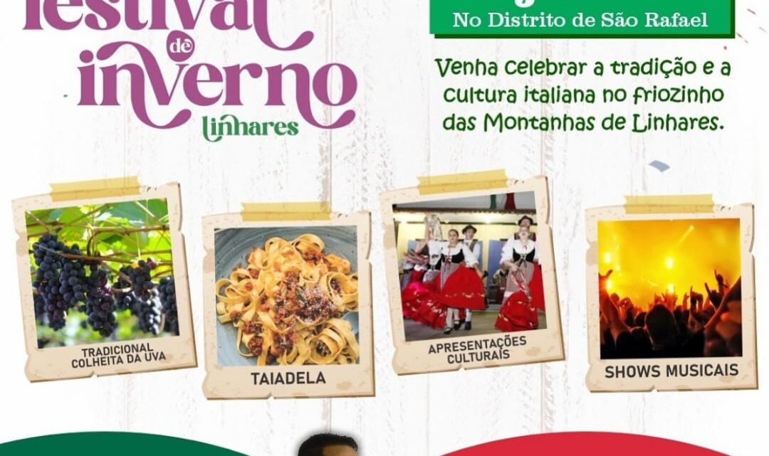 Festival de inverno Linhares, celebra a cultura italiana com música, tradição e os sabores das montanhas de Linhares.