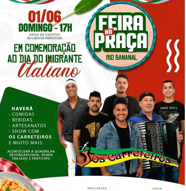 Neste domingo, 1º de junho de 2025, Rio Bananal celebra uma edição especial da tradicional Feira na Praça Neste domingo, 1º de junho de 2025, Rio Bananal celebra uma edição especial da tradicional Feira na Praça