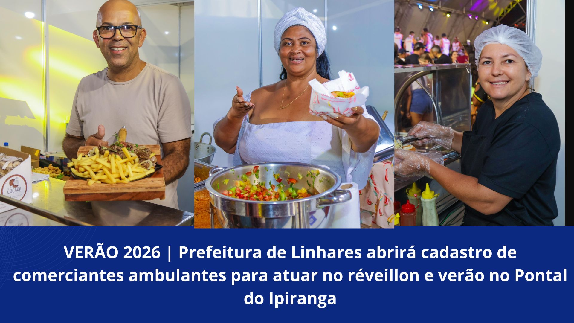Prefeitura de Linhares abrirá cadastro de comerciantes ambulantes para atuar no réveillon e verão no Pontal do Ipiranga
