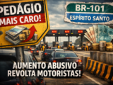 Pedágio mais caro na BR-101: aumento pesa no bolso do capixaba e revolta motoristas