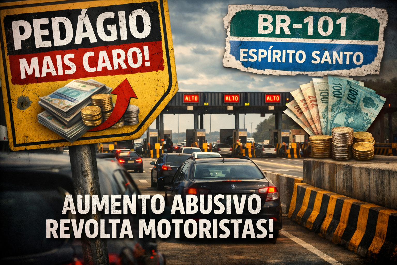Pedágio mais caro na BR-101: aumento pesa no bolso do capixaba e revolta motoristas
