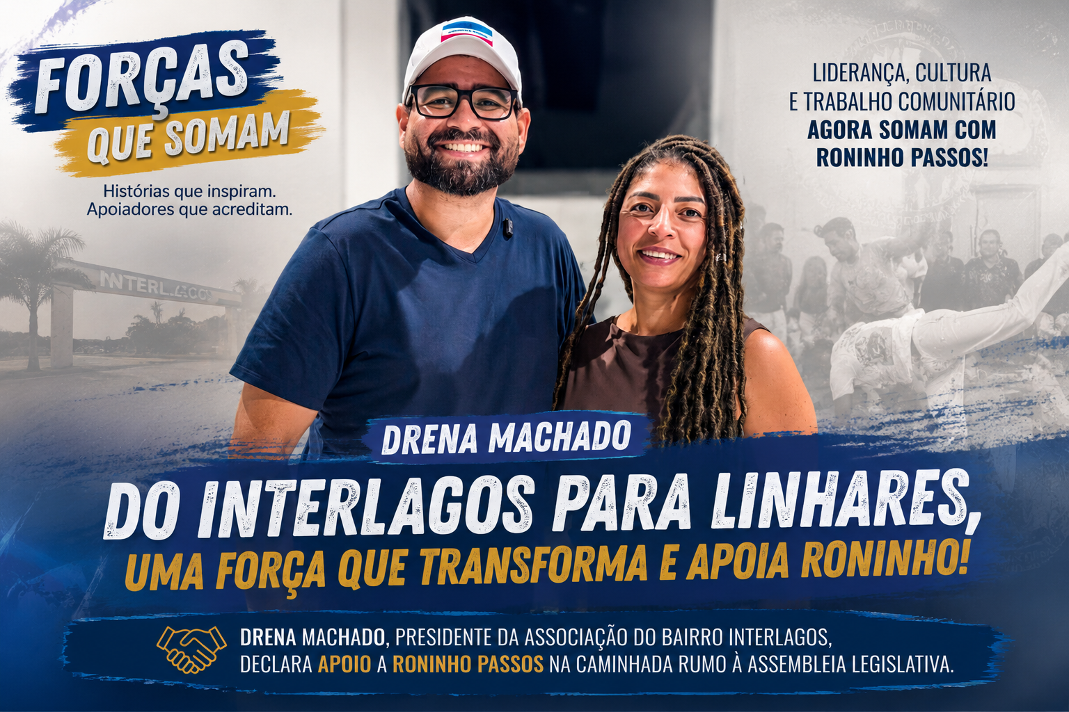 “Drena Machado: da luta comunitária à cultura, uma força que agora soma com Roninho Passos”