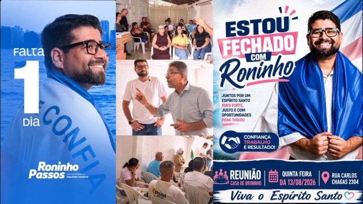 Campanha eleitoral começa oficialmente, e Roninho Passos entra na disputa como uma das principais apostas do Norte do Espírito Santo