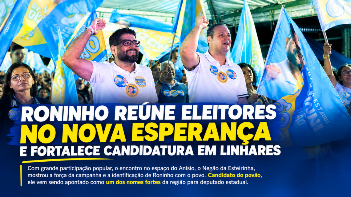 O povão abraçou: Roninho cresce nos bairros e entra forte na reta final da eleição.