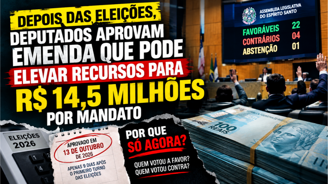 Depois das eleições, deputados aprovam emenda que pode elevar recursos parlamentares para R$ 14,5 milhões por mandato